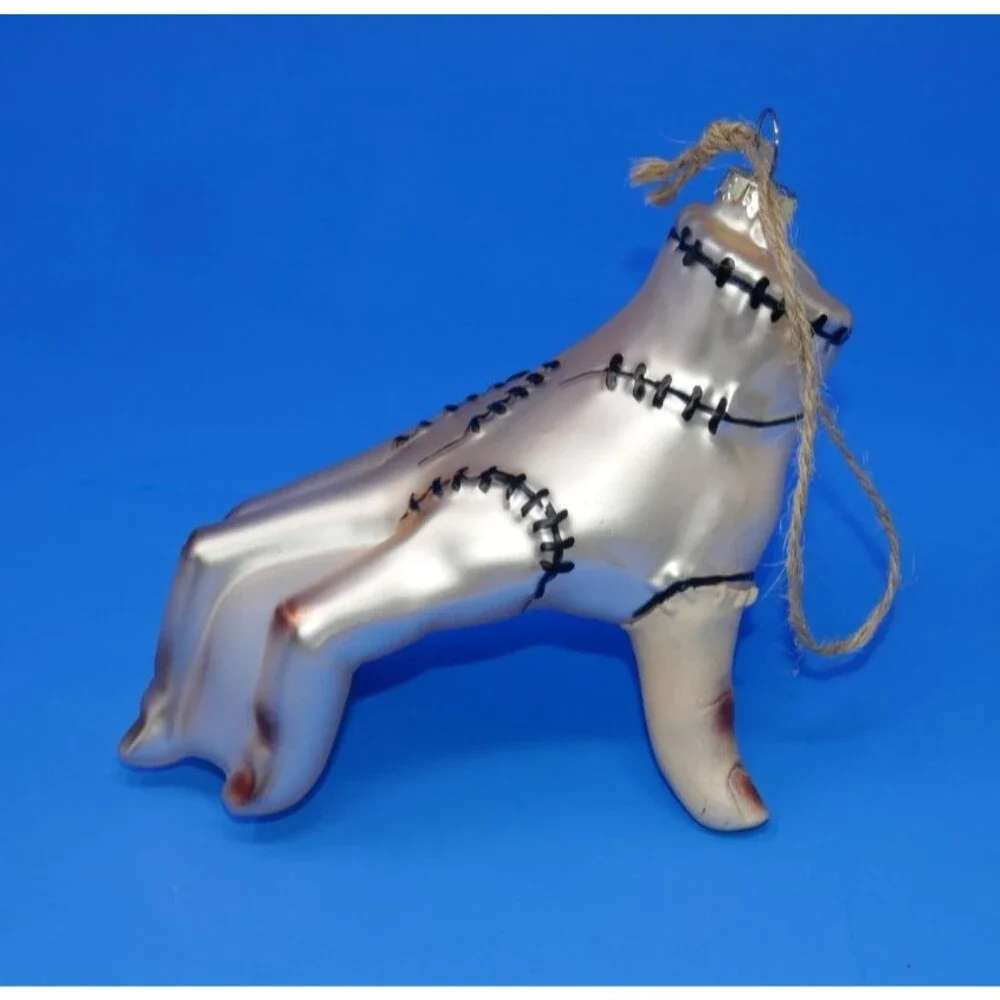 Pottery Barn Wednesday Addams Family Thing Halloween Glass Ornament